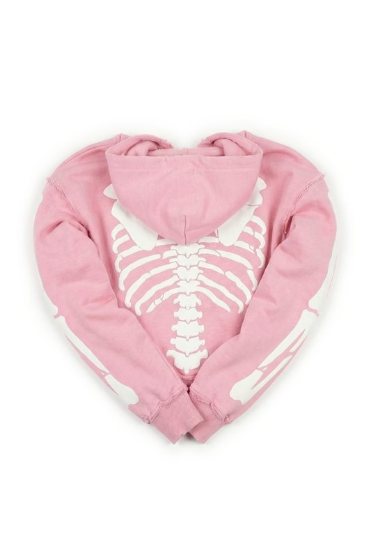 FELPA SCHELETRO "TOXIC LOVE" (CANDY PINK) - YOUTH ARCHIVES®