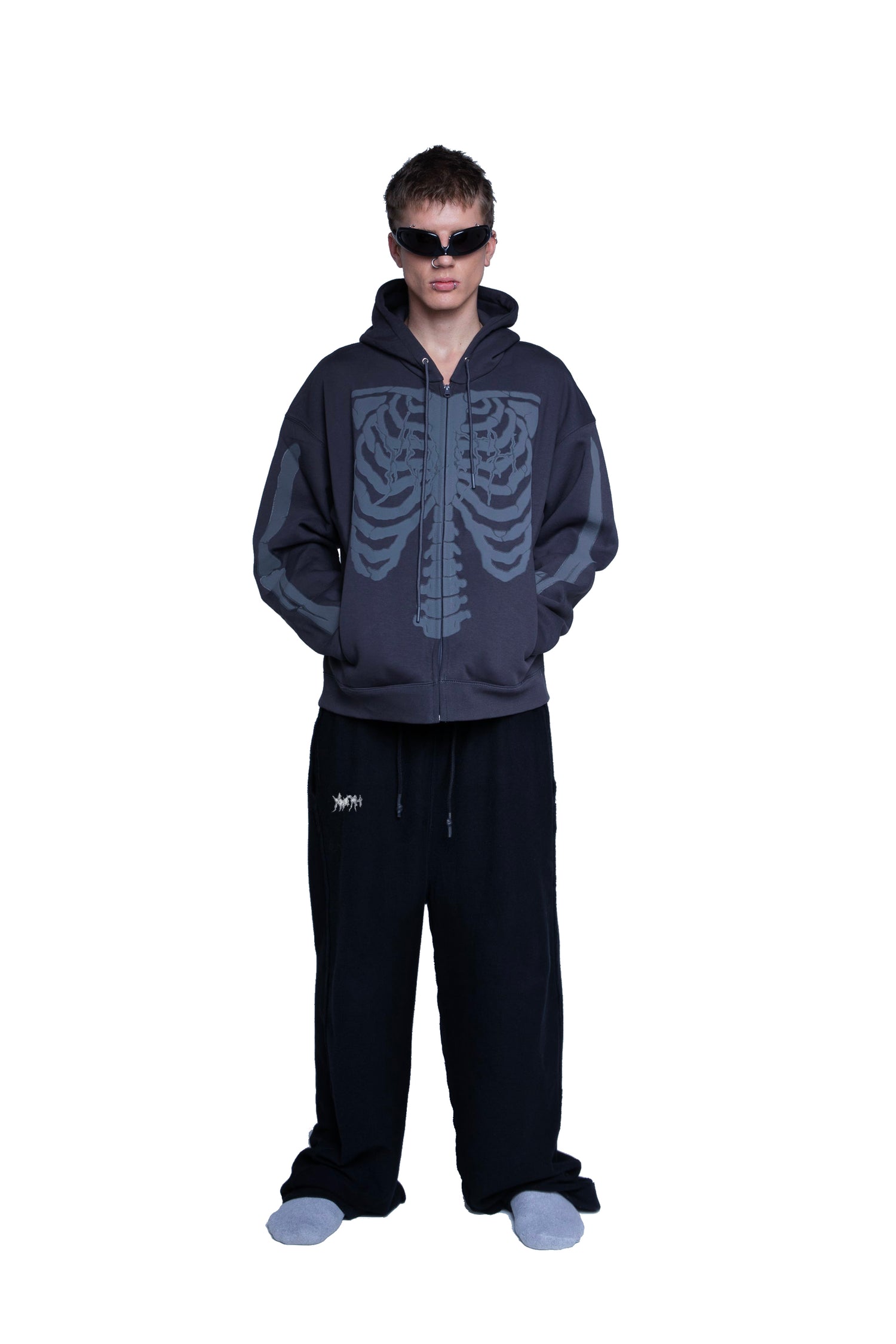 FELPA SCHELETRO “RAVE TILL THE GRAVE” (GLOW IN THE DARK) - YOUTH ARCHIVES®