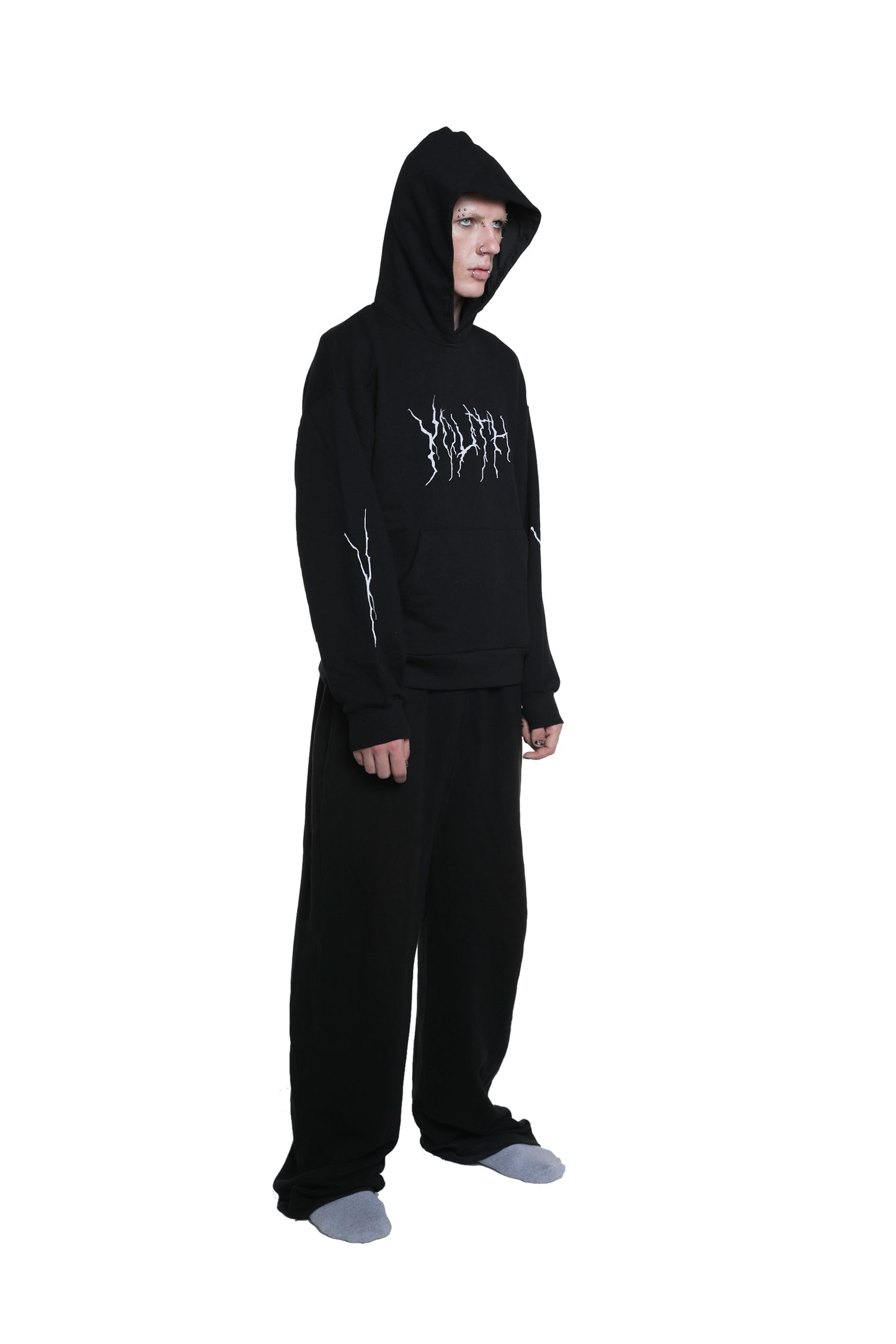 LIGHTNING HOODIE ⚡️ (BLACK) - YOUTH ARCHIVES®