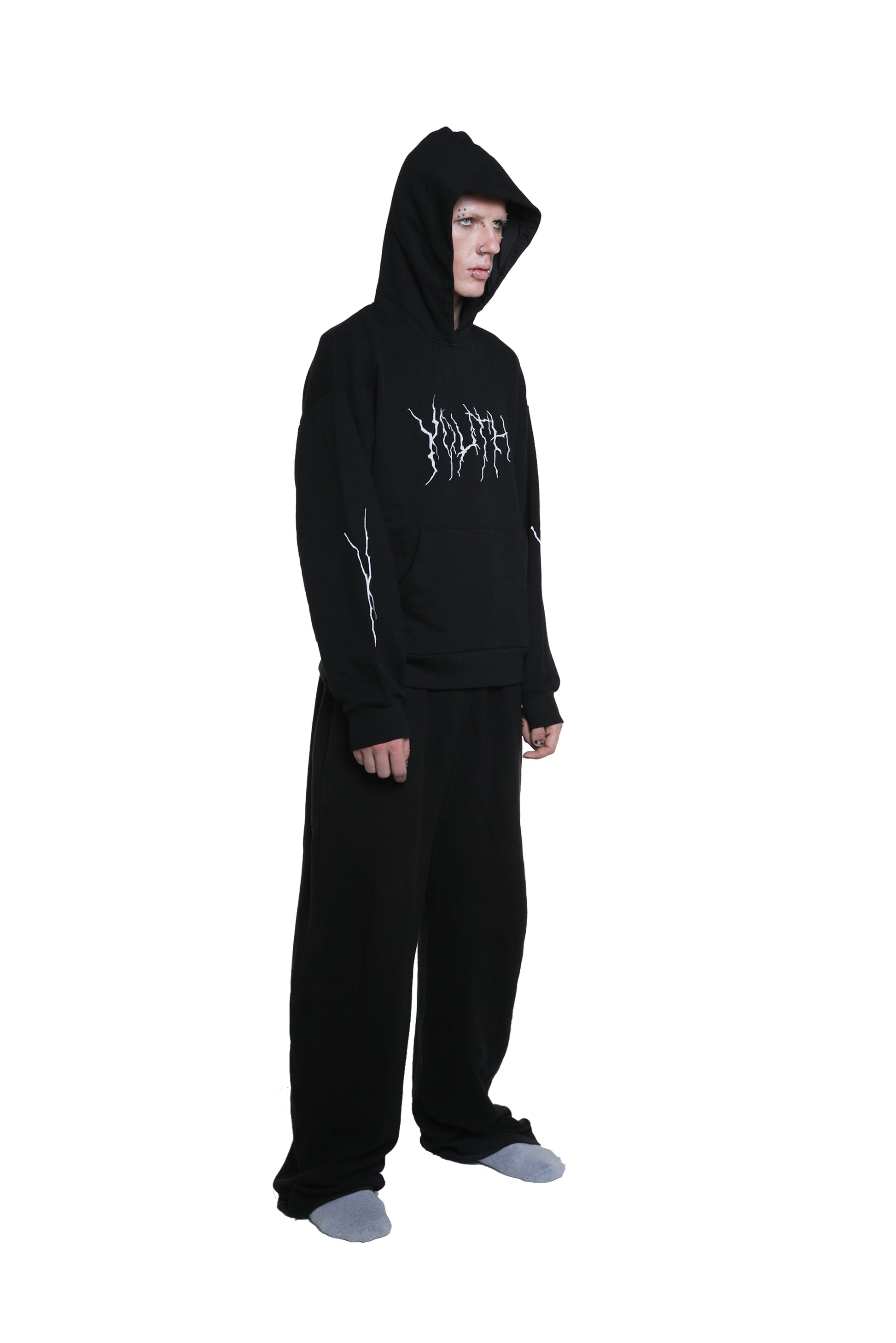 LIGHTNING HOODIE ⚡️ (BLACK) - YOUTH ARCHIVES®