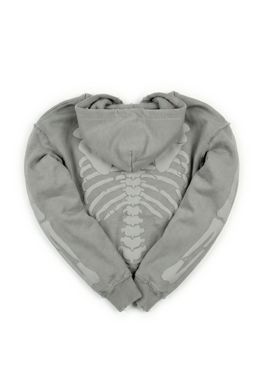 FELPA SCHELETRO "TOXIC LOVE" (ASH GREY) - YOUTH ARCHIVES®