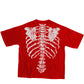 T-SHIRT SCHELETRO RED (DESTROYED) - YOUTH ARCHIVES®