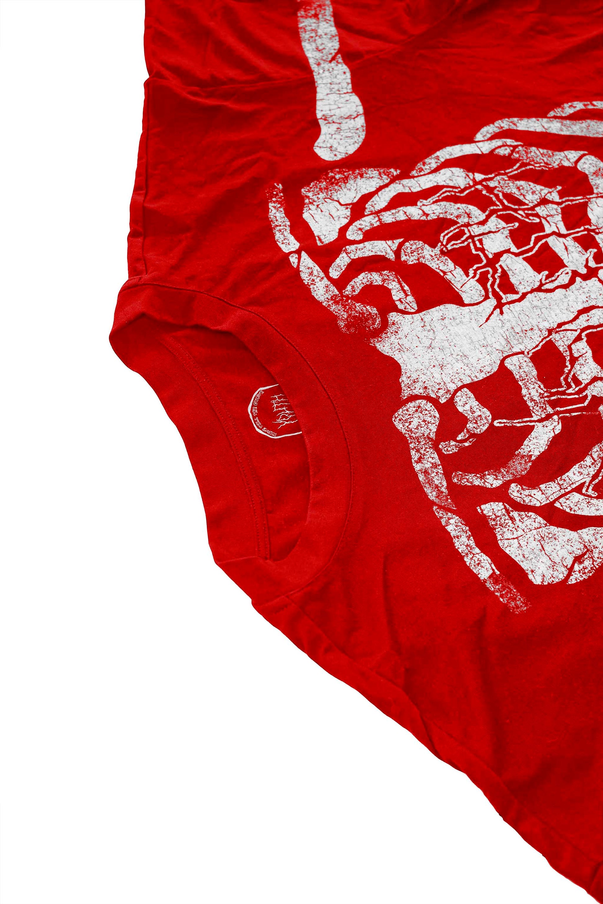 T-SHIRT SCHELETRO RED (DESTROYED) - YOUTH ARCHIVES®
