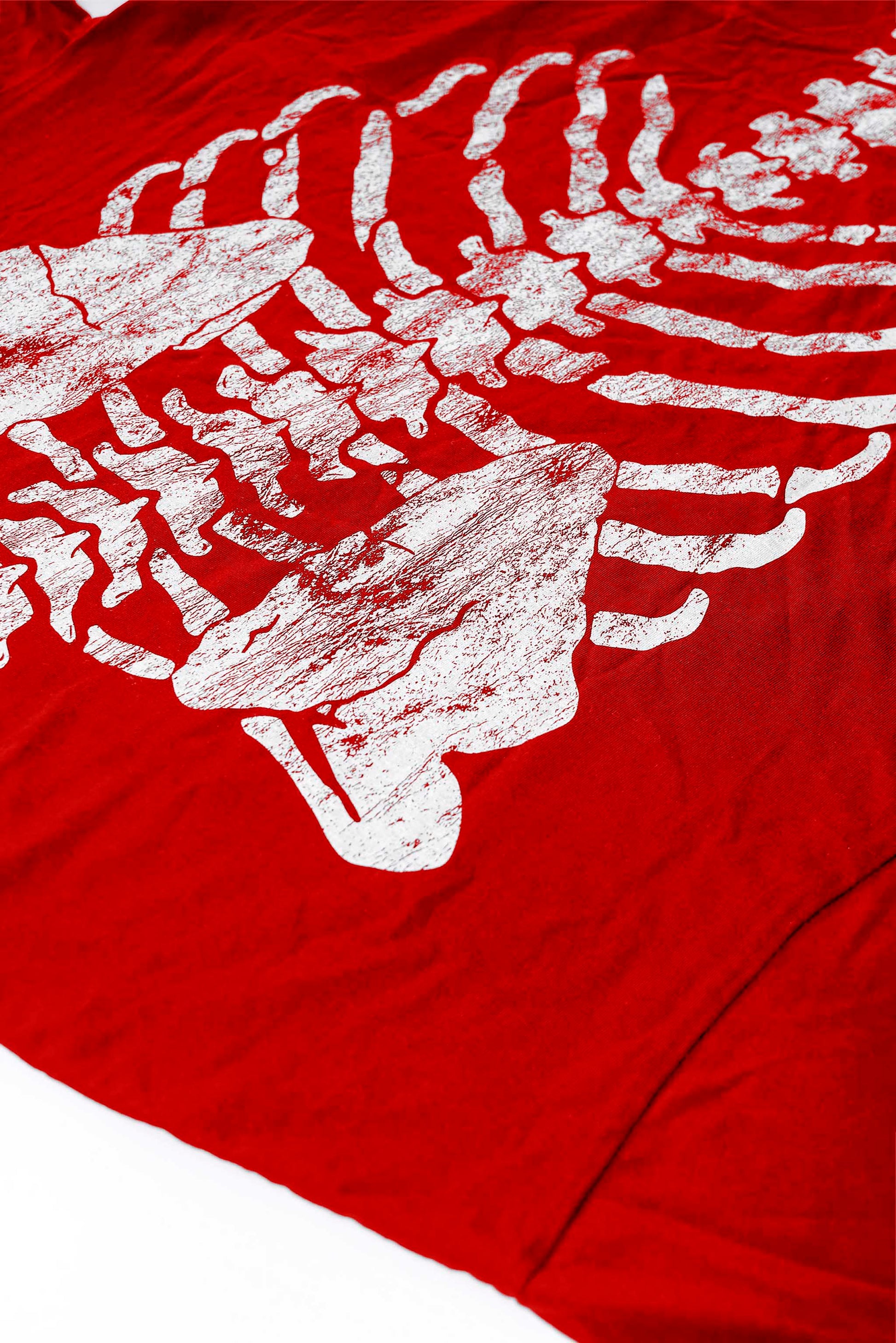T-SHIRT SCHELETRO RED (DESTROYED) - YOUTH ARCHIVES®
