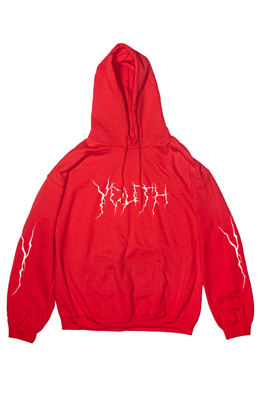 LIGHTNING HOODIE (RED) - YOUTH ARCHIVES®